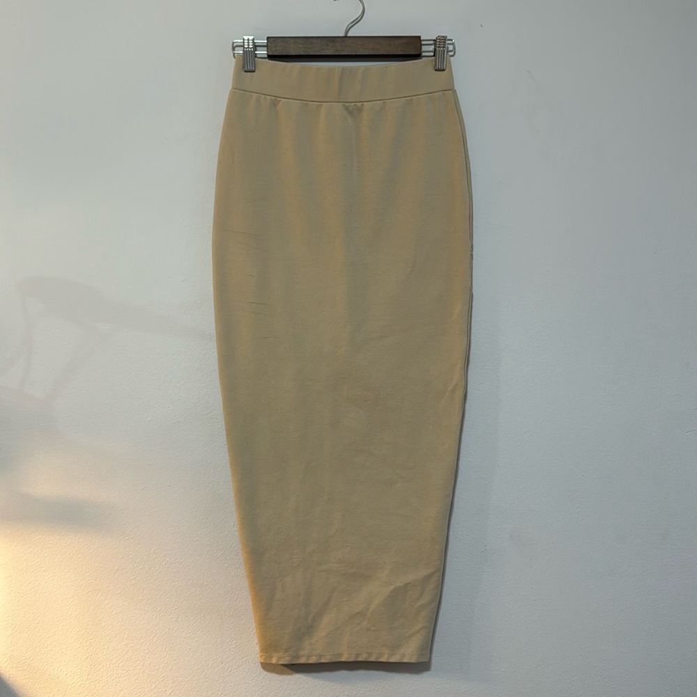 Beige Pencil skirt